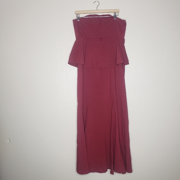 NWT Torrid Peplum Bengaline Red Gown Dress - Picture 6 of 10